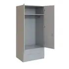 Q 24-80 skříň šatní, 2-dvéřová, 800x600x1800mm, šedá